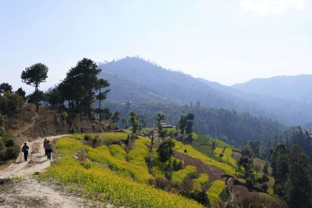 Kathmandu valley trek - walking in the hills around Kathmandu