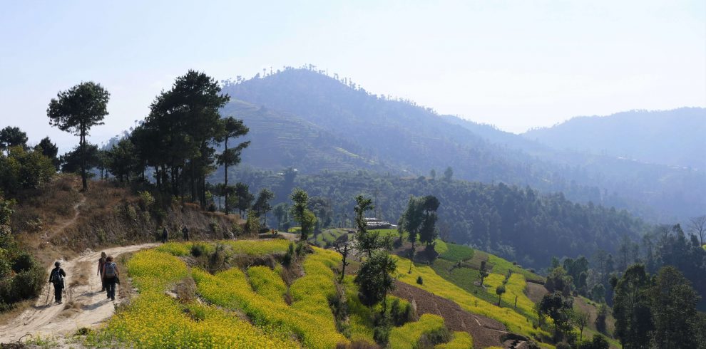 Kathmandu valley trek - walking in the hills around Kathmandu