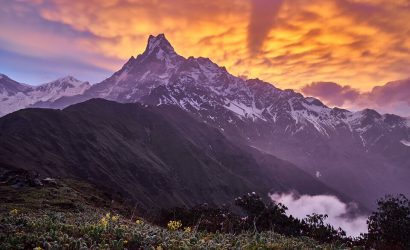 Mardi Himal trek - view of the Mount Machhapuchhare