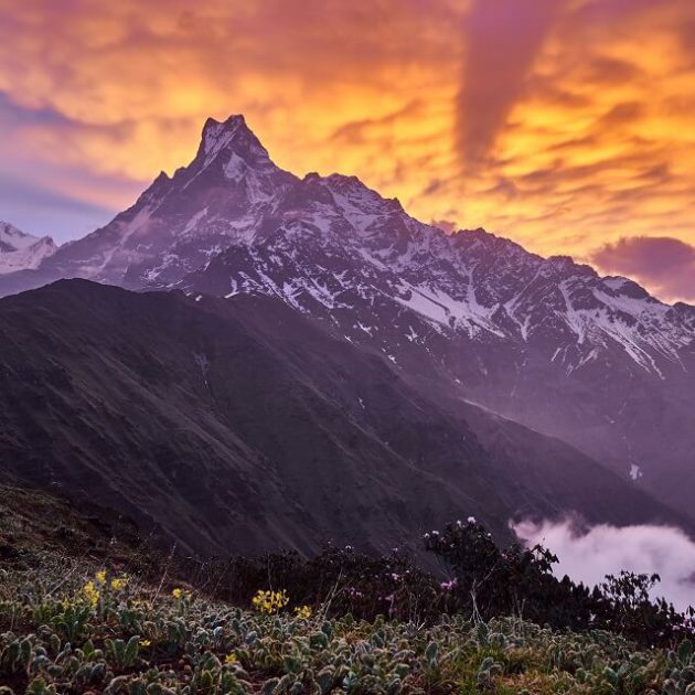 Mardi Himal trek - view of the Mount Machhapuchhare