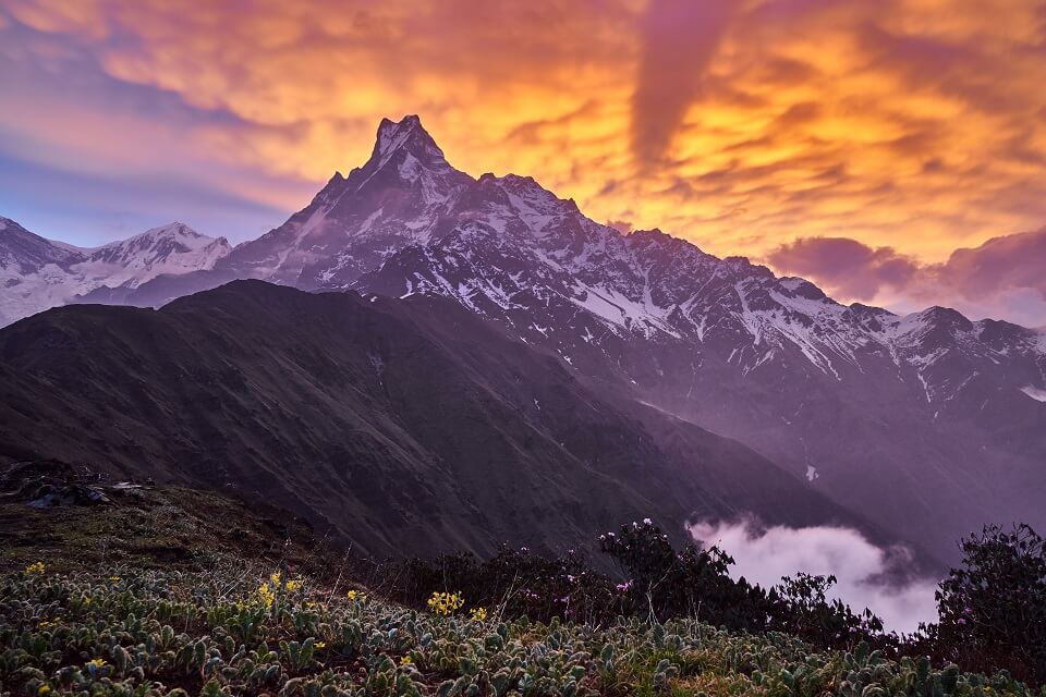 Mardi Himal trek - view of the Mount Machhapuchhare