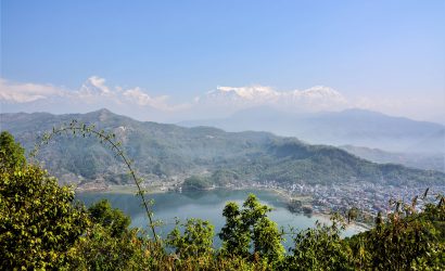 Roundtrip Nepal - View on Phewa Lake and the Himalayas