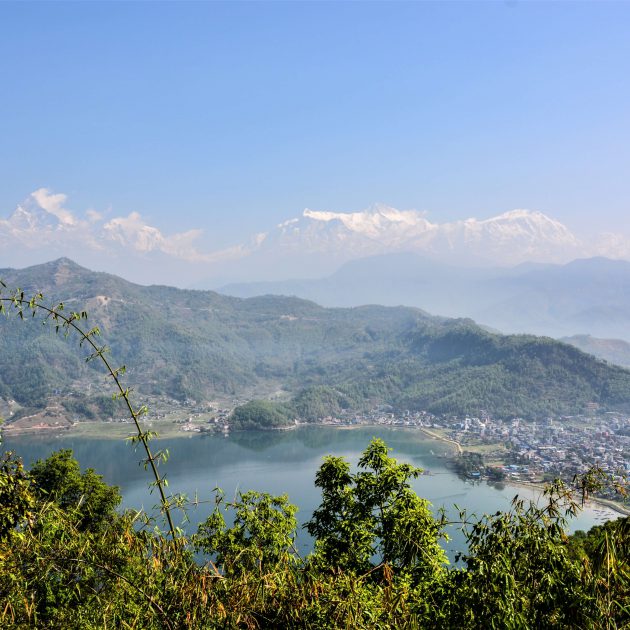 Roundtrip Nepal - View on Phewa Lake and the Himalayas