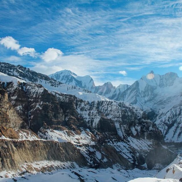 Annapurna Base Camp trek - view on the Annapurna mountain range