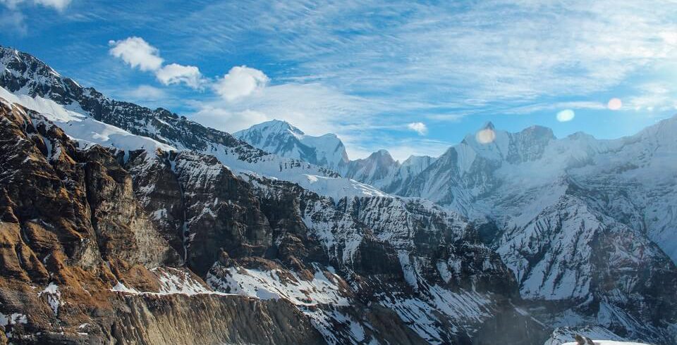 Annapurna Base Camp trek - view on the Annapurna mountain range