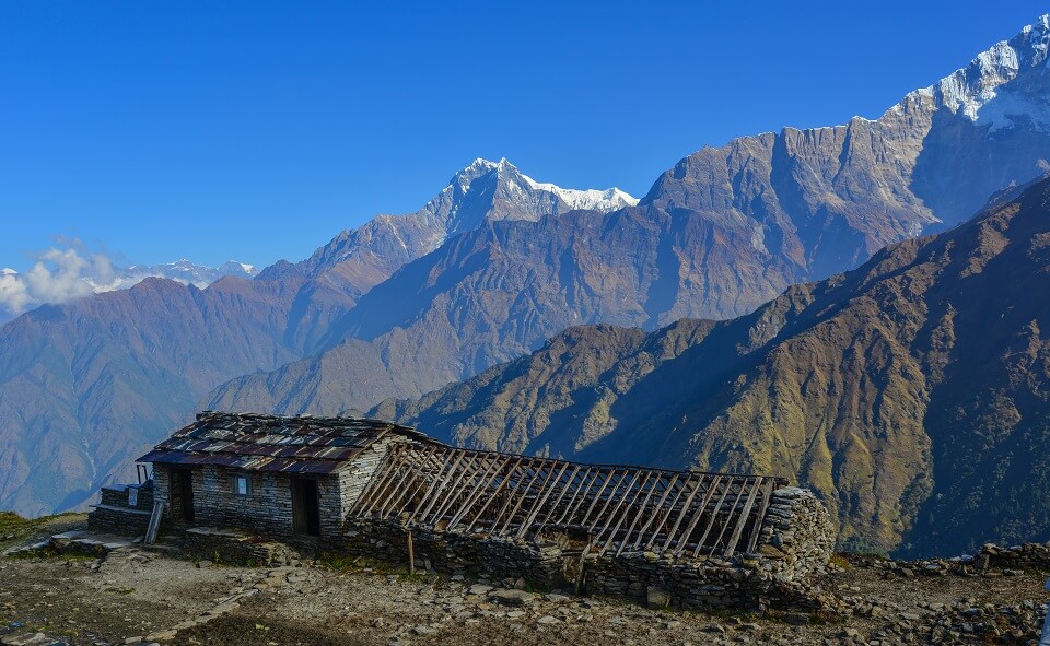 Khopra Ridge trek – zicht op de Himalayas