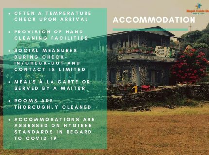 Health and safety measures Nepal – accommodations